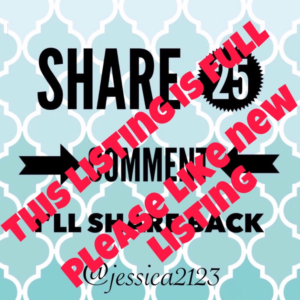 Comments full! Please like new SHARE 25 listing!☺️